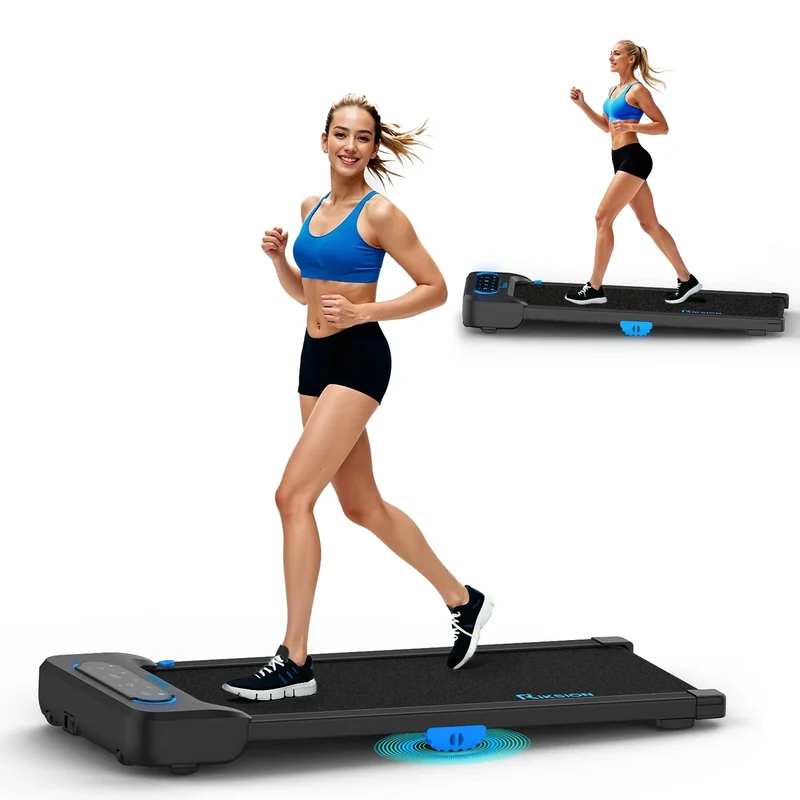 Riksion Laufband für Zuhause, Laufband Klappbar, Walking Pad mit 12 Voreingestellte Programme, Elektrisches Laufband mit LED-Anzeige, Doppelter Stoßdämpfung, Keine Montage Erforderlich