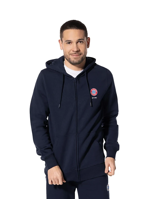 FC Bayern München | Zip-Hoodie Essential I Herren I Rot oder Navy