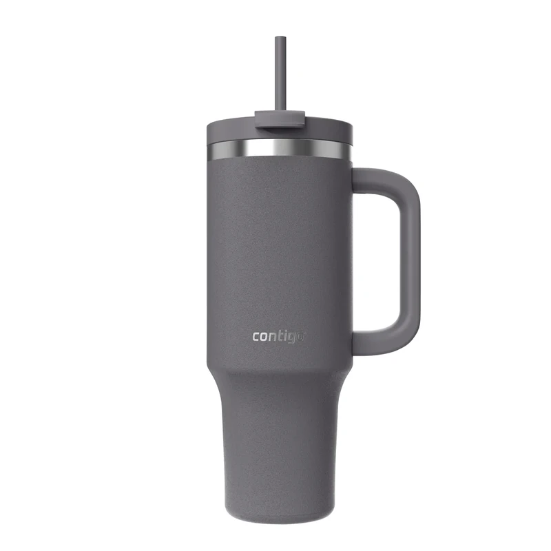 Contigo Streeterville Thermosflasche 1200 ml mit Henkel und Strohhalm | Isolierte Thermo-Trinkflasche aus Edelstahl mit Deckel | Kühlt 29 Stunden | Reisebecher | Thermobecher | BPA-frei - Image 1