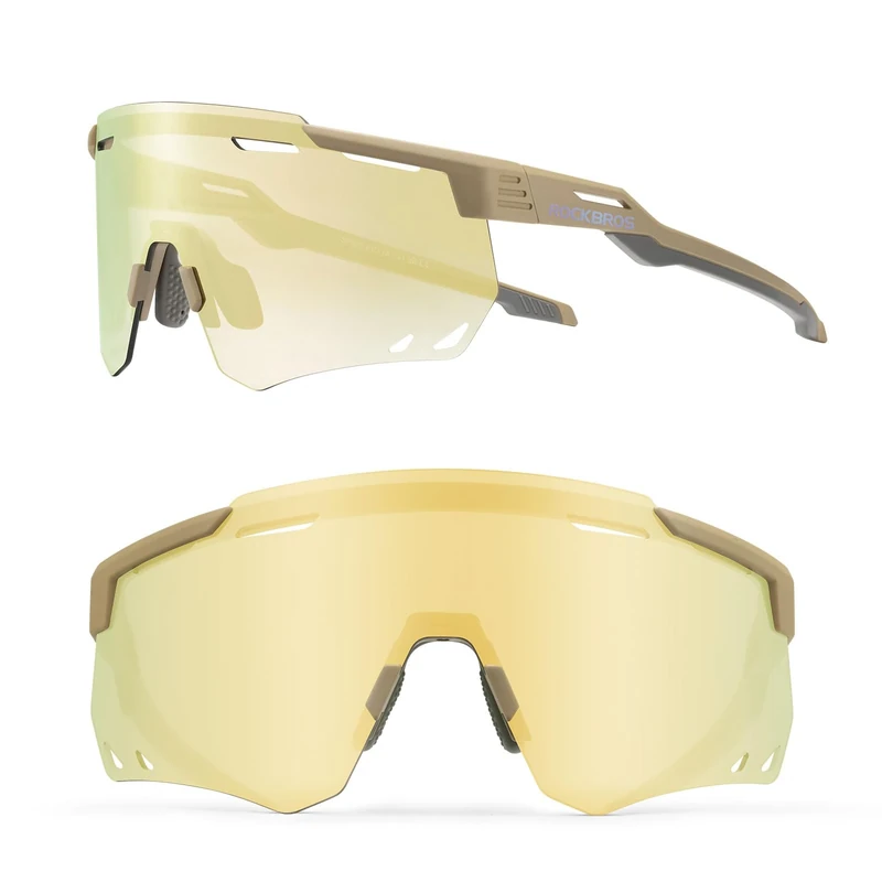 ROCKBROS Selbsttönend Sonnenbrille Fahrradbrillen Photochromatische Sportbrille für Damen und Herren