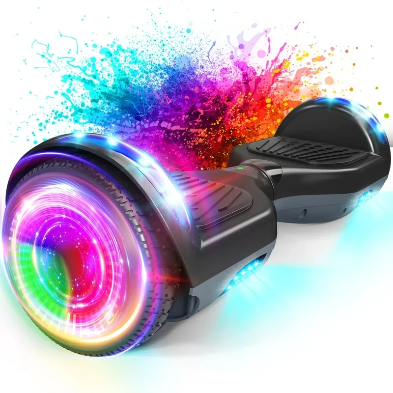 SISIGAD Hoverboards 6,5 Zoll Skateboard Kinder,Hoverboard mit Bluetooth - Led Licht mit Leistungsstarkem Motor Geschenk für Kinder