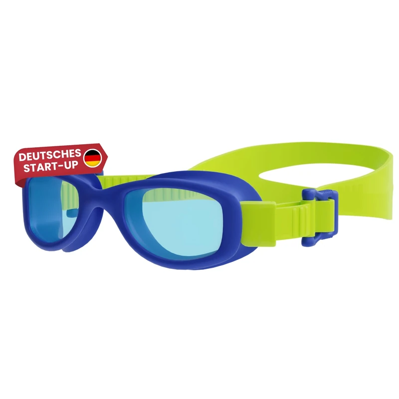 Wasserknirpse Schwimmbrille für Kinder ab 3 bis 8 Jahren - Silikondichtung Anti-Beschlag Beschichtung für Jungen - blau