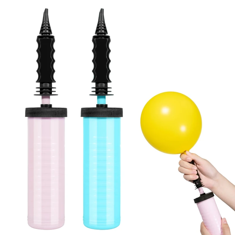 Ballonpumpe Hand Luftballonpumpe Luftpumpe Ballon Luftballon Pumpe Ballonpumpe Luftballons für Hochzeit Geburtstag Party Dekorationen, Blau und Rosa 2 Pcs