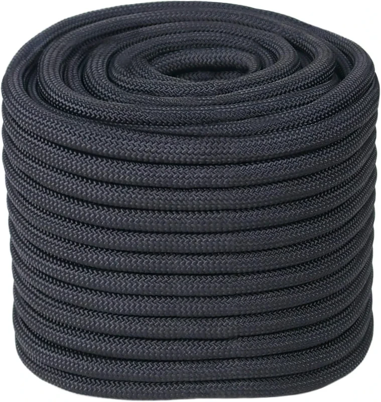 Abio Polypropylen Seil 8mm 100m Schwarz Wäscheleine Schnur Kordel Maurerschnur Seile Outdoor Bundeswehr Ausrüstung Tau Rope Zeltschnur Spannseil Bootsleine Reepschnur Schwarz 8mm / 100m
