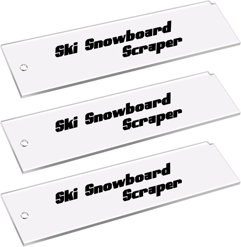 GIONAR 2/3 Stück Skiwachs Abzieher - Ski Abziehklinge - Skiwax Abziehklinge Schärfer Scraper für Alpine Ski Freeride & Snowboard Base Wax der Schutzung