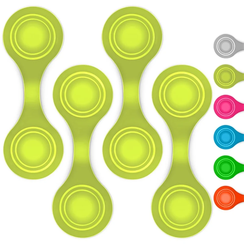 smartday Magnetische Reflektoren Gelb (4er Set) - Reflektoren Clip Anhänger für Kinder, Schulranzen, Kleidung, Kinderwagen & Hunde I Reflektor, Leuchtanhänger Hund