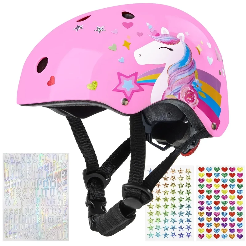 Kinder Fahrradhelm Einhorn Helm,Unicorn Castle Verstellbarer Kinderhelm für Fahrrad,Skateboard,Scooter,Skaten,3-8 Jahre