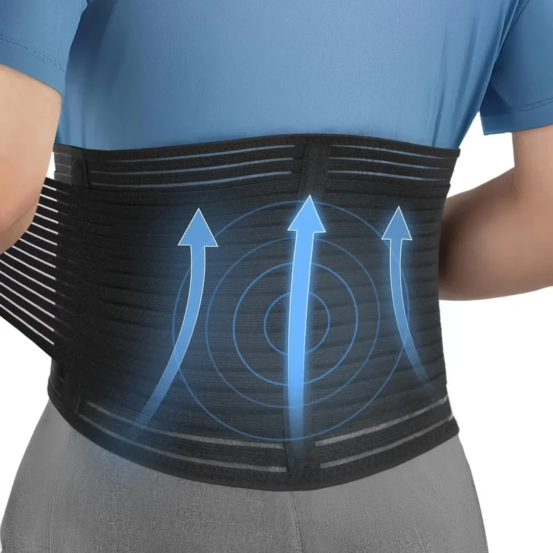 Channo Bauchgurt und Bauchbandage, zugleich als Bauchweggürtel und Waist Trainer verwendbar, auch ideal als Nierengurt, Rückenstützgürtel und Haltungskorrektur für Herren - Packung mit 1, Schwarz, XL