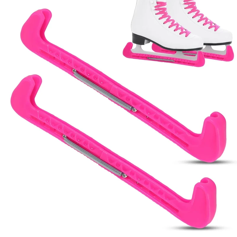 DELAESI Kufenschoner Schlittschuhe Kufenschoner Eiskunstlauf Verstellbarer Schlittschuhschutz mit Spring Schlittschuh Kufenschutz Eiskunstlauf Zubehör für Größen ab 37