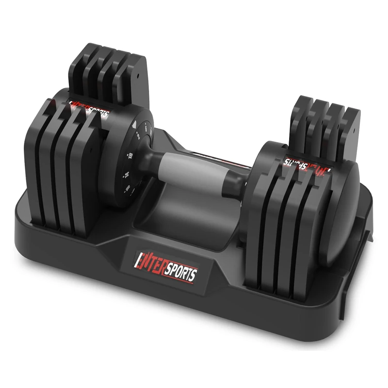 EnterSports 18kg Verstellbare Hanteln, Einstellbare Platzsparende Hantel，Hantel Verstellbar mit rutschfestem Griff,5 Gewichtsstufen-2-18kg, 5-IN-1 Set Work Hanteln,Home Gym Gewichte