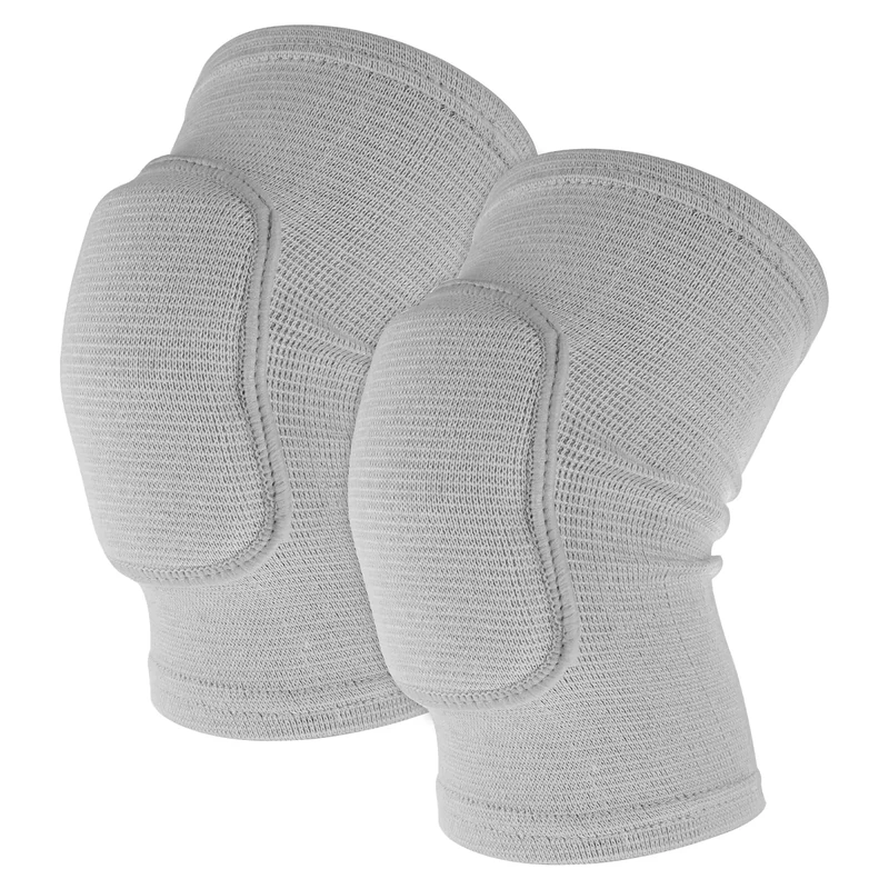 Sibba Knieschoner für Kinder, atmungsaktiv, elastisch, rutschfest, gepolstert, Schaumstoff-Knieschoner für Volleyball, Tanzen, Laufen, Skaten, Basketball, Fußball, Sport (Grau, M)