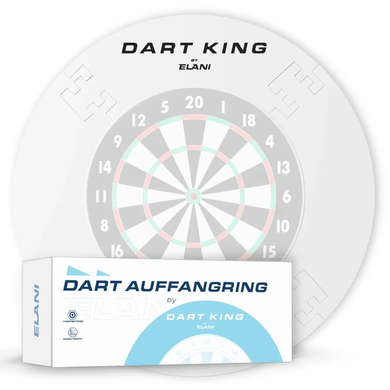 ELANI – Schutzring Dart Surround inkl. Abwurflinie für alle Scheiben- optimaler Schutz von Wand, Dartpfeil und Flight – Dartboard surround Dartscheibe Schutzring–Wandschutz Dartscheibe, Dart catchring