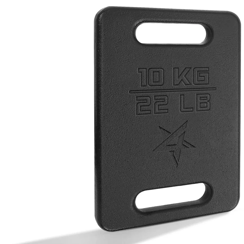 Yes4All Gusseiserne Trainingsplatte für Rucksäcke – Verschiedene Größen Fitnessgerät für Swings, Squats, Krafttraining und Heimübungen, Schwarz - Einzeln