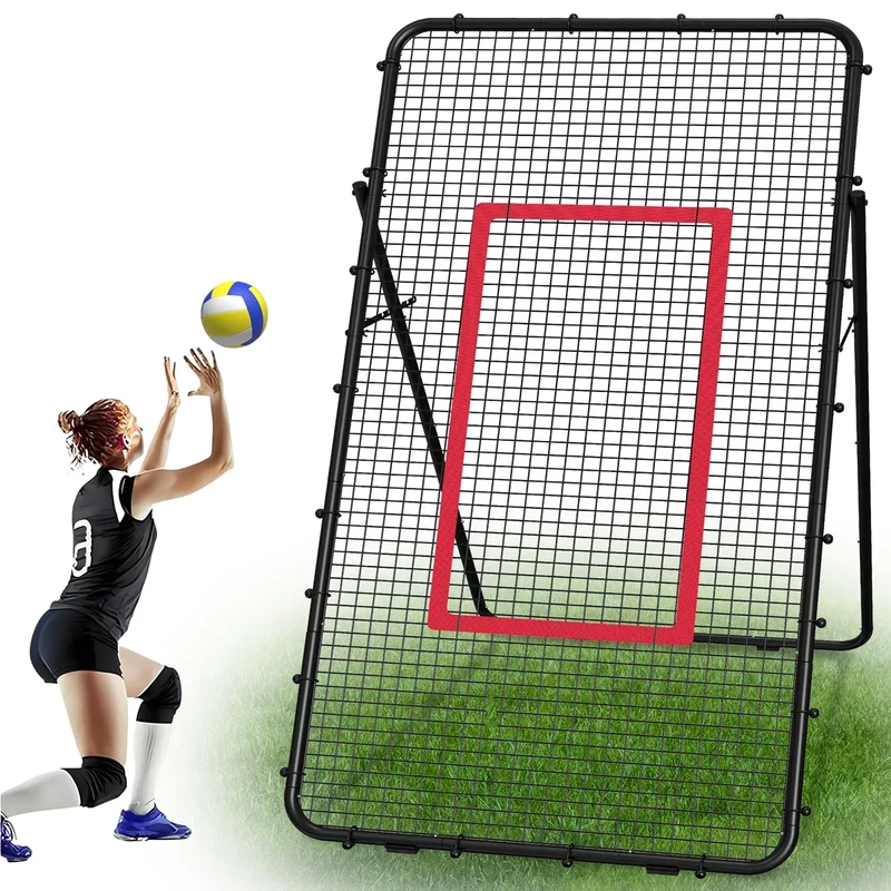 Verstellbares Volleyballnetz, 2,2 x 1,2 m, Volleyball-Trainingsgerät für Lacrosse, Baseball, Fußball, Tennis, Hinterhof, Volleyball, Rebounder, Schlagen, Servieren, Passen, Spike-Übung