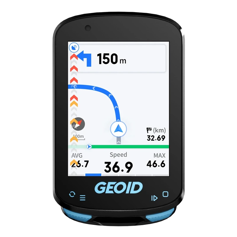 GEOID CC600 GPS Fahrradcomputer, 2,4-Zoll-Farbbildschirm, Kabellos Wasserdicht Fahrrad Tacho, Streckennavigation, Benutzerdefinierte Daten, Mehrere Sprachen, WiFi&Bluetooth&ANT+