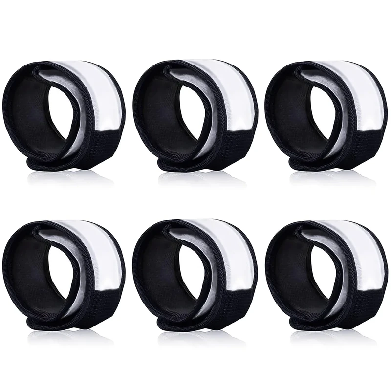 esonstyle 6 Stück LED Leuchtarmband Kinder, Reflektorband Nacht Sicherheits Armbänder, Leuchtende Slap Armbänder für Joggen, Party, Sport, Camping, Festivals & Konzerte