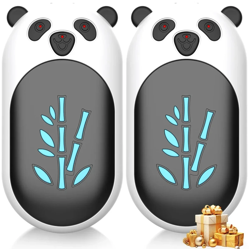 Enituo Handwärmer Wiederaufladbar 2er-Set, Handwärmer Elektrisch 6000 mAh mit 3 Stufen Heizung, Ultra Leicht & Dünn, USB Tragbarer Taschenwärmer für Frauen Männer Outdoor Camping Wandern Jagd Golf