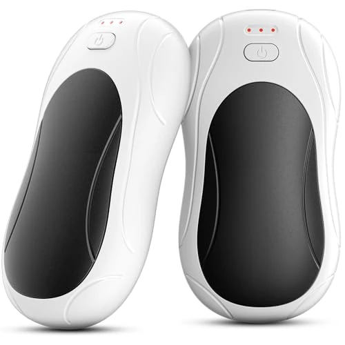 VOSFEEL Wiederaufladbare, elektrischer Handwärmer, 2 Stück, USB-Handwärmer, tragbar, wiederverwendbar, für den Außenbereich geeignet