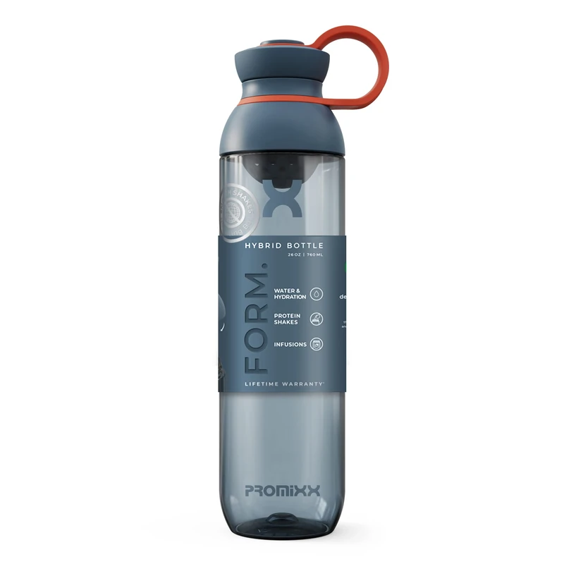 Promixx FORM Wasserflasche Neue Edition für Infusionen und Hydratation, langlebige Sport-Flasche, auslaufsicherer Deckel, geruchlos, 760 ml, Mitternachtsblau