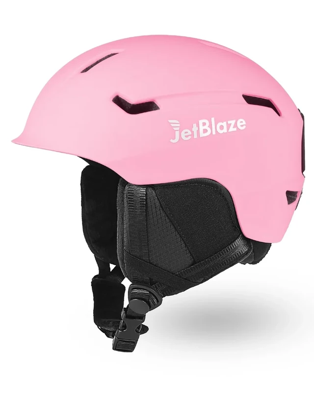 JetBlaze Skihelm Herren Damen Unisex Ski Helm Schneesporthelm mit Belüftungsöffnungen PC Schale EPS Kern für Skifahren Snowboard Schneehelm für Erwachsene Jugend Rosa Size M