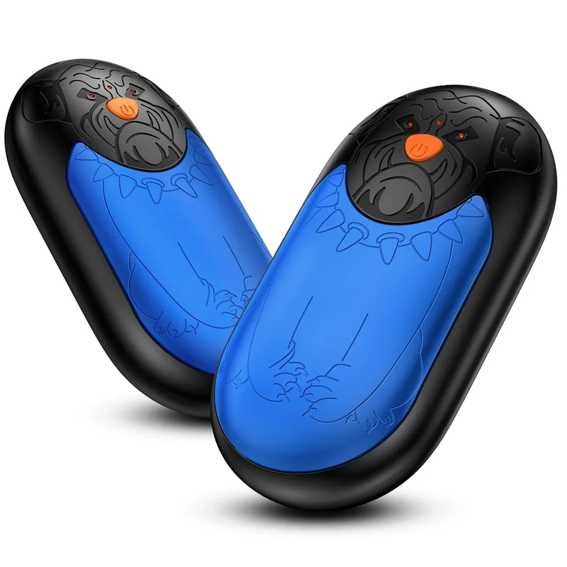 24 Stunden Heizung Handwärmer Elektrisch | 2er Set Tragbarer Wiederaufladbarer Handwärmer mit 3 Heizmodi, 6000mAh Taschenwärmer Tasche für Frauen Männer Camping Jagd Golf(Blau)