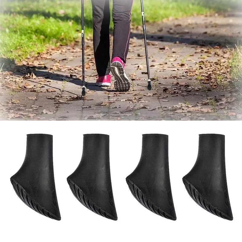 4 Stück Nordic Walking Stöcke Gummipuffe, Walking Stöcke Gummipuffer, Gummipuffer Nordic Walking Stöcke, Walking Pads Für Trekking Asphalt Kies Gebirge Mit Durchmesser (10mm)