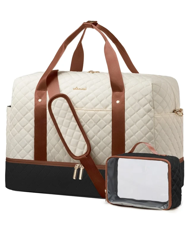 LOVEVOOK Reisetasche Damen, Weekender Sporttasche mit Schuhfach, Travel Bag Handgepäck Tasche für Flugzeug, Kliniktasche Geburt Krankenhaustasche Duffel Bag Swimmtasche für Reise Sport