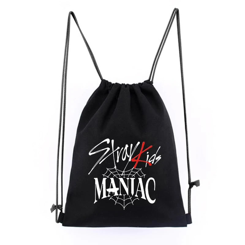 Stray-Kids Kordelzug-Tasche, Rucksack, Segeltuch, Aufbewahrungstasche, Schultasche, B, One size