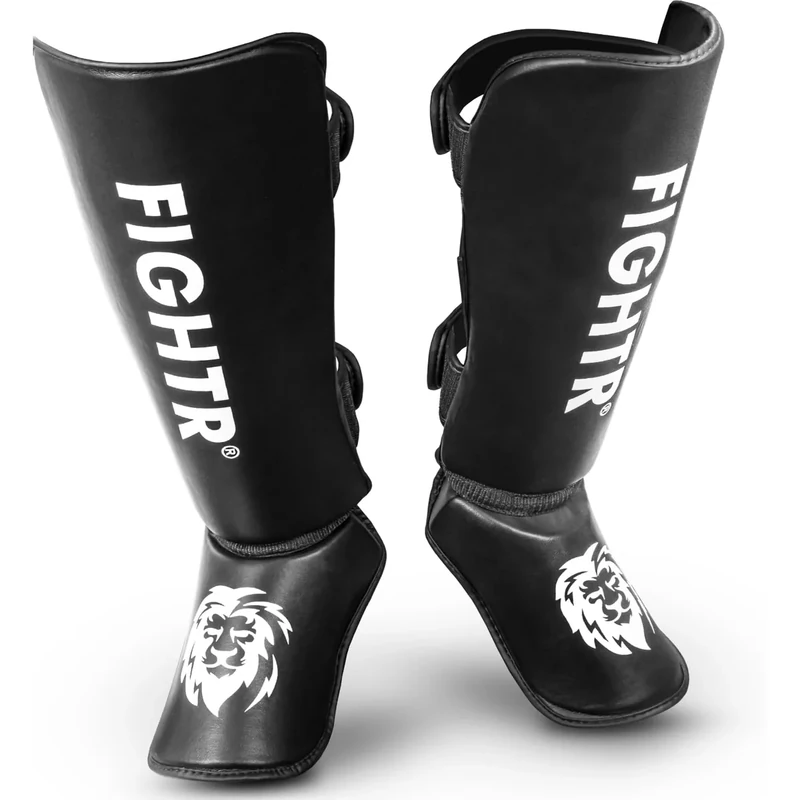 FIGHTR® Schienbeinschoner - mit perfektem Sitz und idealer Polsterung | Dicker Schienbeinschutz für Kicks im Kickboxen, MMA, Muay Thai und weitere Kampfsportarten
