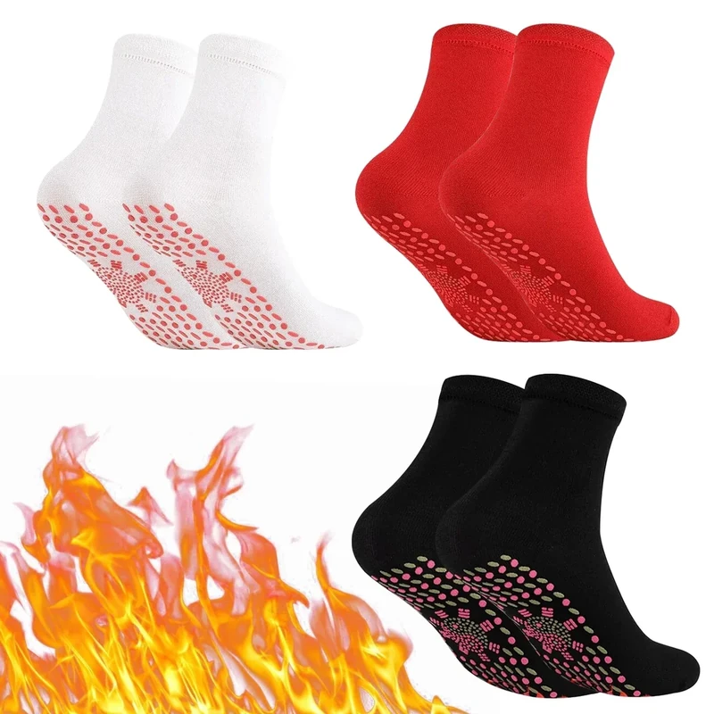 HASAIKA® 3 Paar Selbstheizende Socken, Turmalinsocken, Winter Heizsocken, Beheizbare socken,Winter Warme Fußsocken für Damen Herren Outdoor Skifahren Wandern Camping Laufen