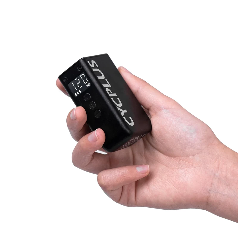 CYCPLUS AS2 PRO Tiny Fahrradpumpe mit Manometer, max 120 PSI Elektrofahrradpumpe, automatische Abschaltung, mit Presta- und Schrader-Ventil für E-Bike, Mountainbike, Citybike und Rennrad(2025 Version) - Image 1