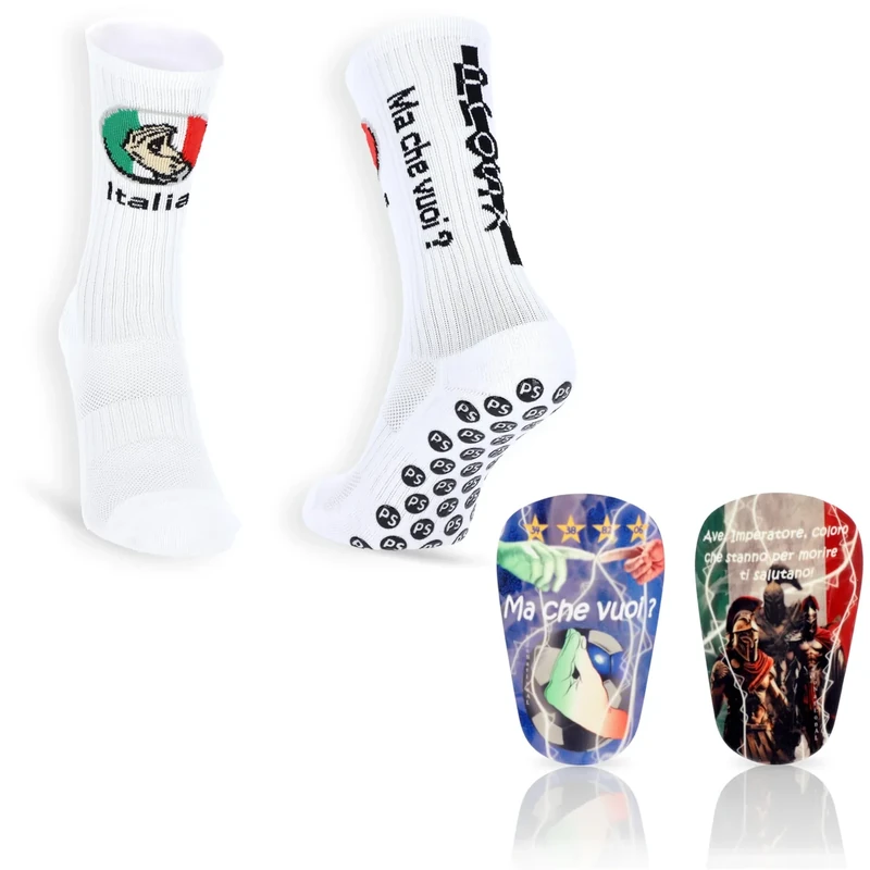 ProSx - Fußball Schienbeinschoner I Vielfalt verschiedener Flaggendesigns I (Italien Fußballset)