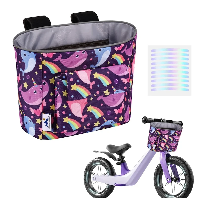 LOCAL LION Fahrradkorb für Kinder, Fahrradlenkertasche für Jungen und Mädchen, Fahrradkorb passend für die meisten Kinderfahrräder wie Dreirad, Laufrad, Roller