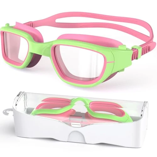 Zeligerstar Kinder-Schwimmbrille, Schwimmbrille für Kinder 6–14, Anti-Beschlag-, UV-Schutz, kein Auslaufen, breite Sicht, für Jungen und Mädchen