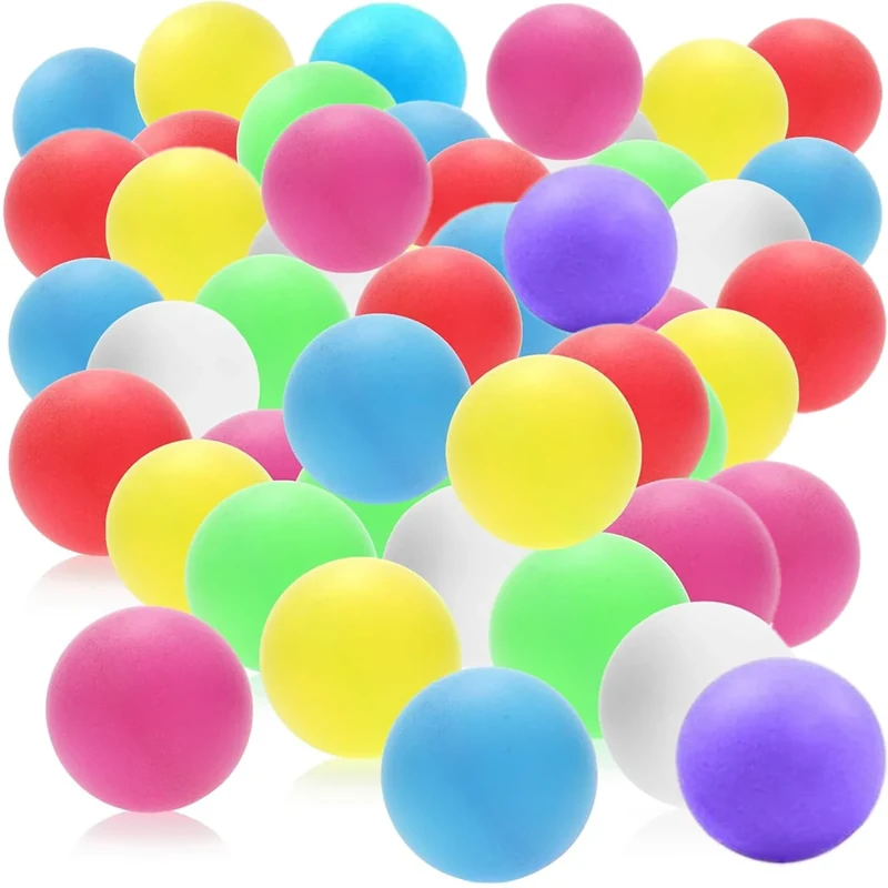 Yueser Tischtennisbälle Bunt, Tischtennisbälle, 60 Stück 40mm Ping Pong Bälle, Tischtennisball, Tischtennis Bälle, Tischtennisbälle Outdoor Table Tennis Balls Tombola Bälles für Bällebad Mischfarben