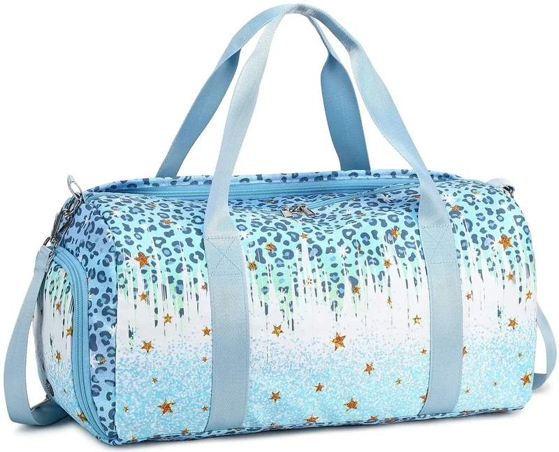 Sporttasche Kinder Schwimmtasche Jungen Damen mit Schuhfach und Nassfach Badetasche Teenager Kleine Reisetasche Fitnesstasche Sports Outdoor