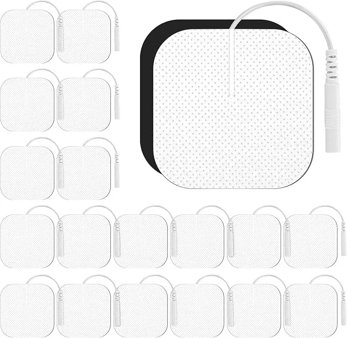 20 TENS-EMS Elektroden-Pads 5x5 cm,TENS Gerät Pads,Wiederverwendbar selbstklebenden Elektroden Pads,für TENS Geräte and EMS Trainer