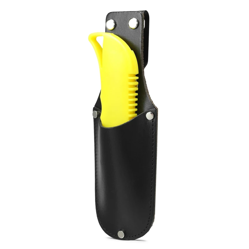 quipuda Echtleder Messertasche für Gürtel Cuttermesser Tasche (Schwarz) - Image 1