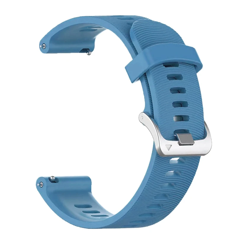 Oumida Armband für Garmin Forerunner 245/245, 645/645, 165/165, 55 - 20mm Wellenmuster Silikon Sport Ersatzarmbänder