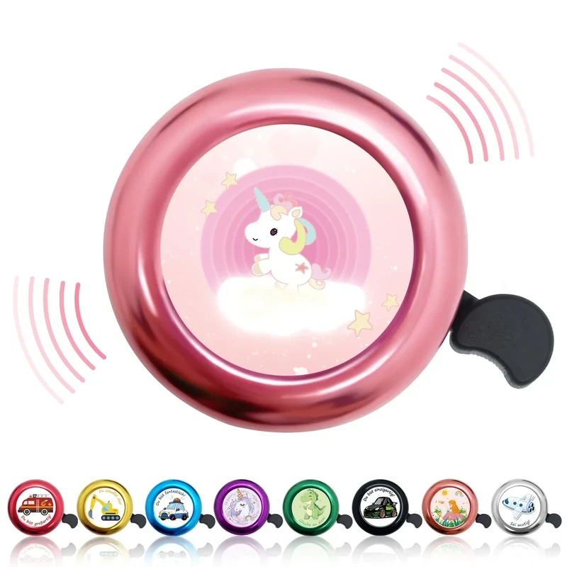 DADAPANGHU Fahrradklingel für Kinder - Laut und Vielfarbig für Jungen und Mädchen - Geeignet für Fahrrad, Laufrad, Roller, Dreirad, Mountainbike