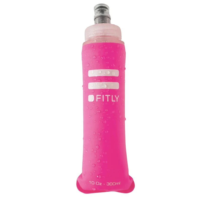 FITLY Flask 300 ml Pink - Ideal Zum Laufen, Wandern, Radfahren - Lauf Trinkflasche Für Outdoor-Sport - Sportflasche Trinkflasche Wandern - Wasser Flasche Für Hydration Rucksack