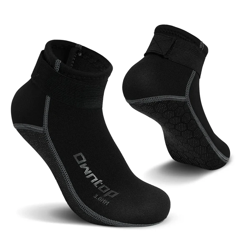 Owntop Neoprensocken, 3mm Neopren Socken für Damen Herren Warm Halten Tauchsocken Schwimmen Socken für Schwimmen, Schnorcheln, Segeln, Surfen Wassersport