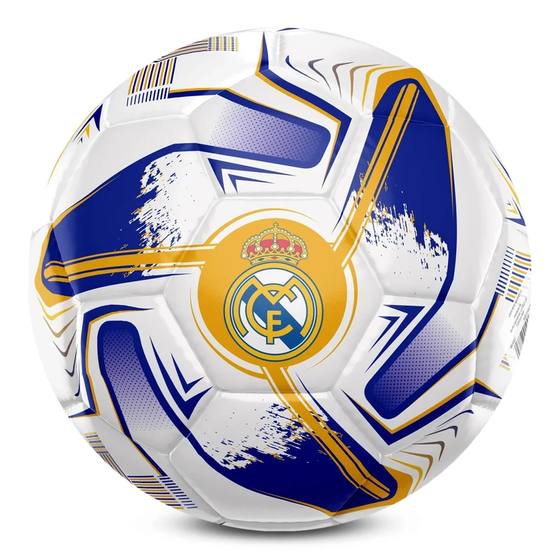 Hy-Pro Offiziell lizenzierter Real Madrid CF-Fußball, Größe 5, Turbinen-Design, Real Madrid-Merchandise, Training, Match, Sammlerstück für Kinder und Erwachsene
