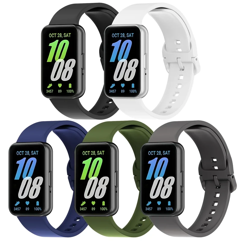 Wizvv 5 Stück Silikon Armband kompatibel mit Samsung Galaxy Fit 3, Weich wasserfest Sport Uhrenarmband für Samsung Galaxy Fit 3 SM-R390 Damen und Herren