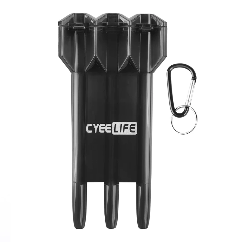 CyeeLife Dart case,Speichert Set von 3 Dart mit Integriertes Dartflug und Schaftsystem,Darts Aufbewahrungsbox (Schwarz) - Image 1