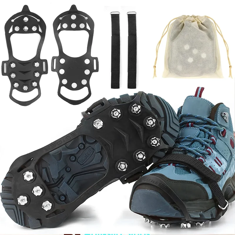 Spikes für Schuhe Winter Größe 35-47 Schuhspikes Schnee und EIS, Spikes Schuhe Schuhkrallen Anti Rutsch Schuhspikes, Steigeisen für Damen und Herren