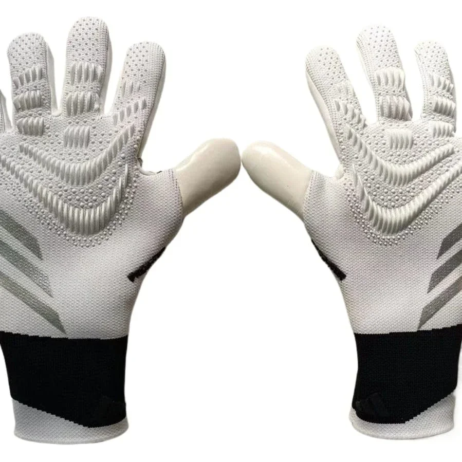 HISTARSTORE5 Fußball-Torwarthandschuhe, Torwart-Trainingshandschuhe, starker Halt, rutschfest und atmungsaktiv, für Erwachsene und Kinder (Weiß, 9)