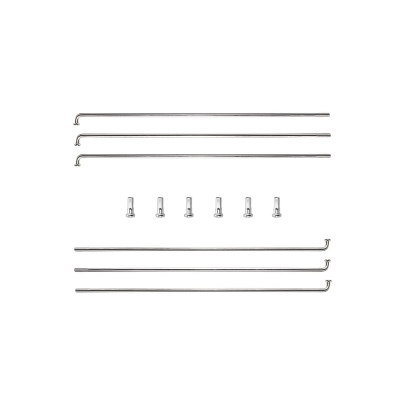 TSTRAUM 14G Fahrrad Speichen mit Nippel, 6 Stück,110-309 mm,Durchmesser 2mm Mountainbike-Stahlspeichen,für MTB-Radspeichen,E-Bike,Downhill,Trekking,Citybikes und mehr.(Silber,281mm)