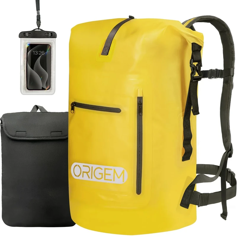 Origem Wasserdichter Rucksack, 35L/55L/85L Rolltop Rucksack Wasserdicht, Dry Bag mit Computereinsatz für Kajak, Angeln, Rafting, Tauchen oder für den täglichen Gebrauch