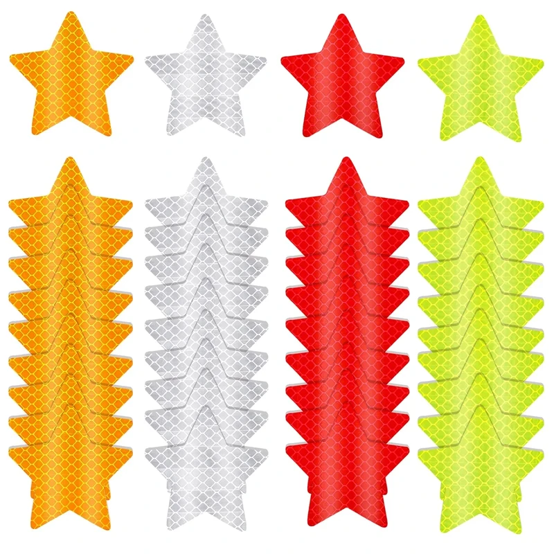40 Stück Warnung Reflektierende Aufkleber,Ymapinc Wasserdicht Reflektor Aufkleber Selbstklebend Sicherheit Aufklebers Reflektierend 6cm Reflektor Sticker für Fahrräder Motorräder Kinderwagen Rucksack